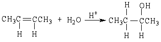 <strong>The reaction below is an example of a ___ reaction. </strong> A) hydrogenation B) hydrolysis C) dehydration D) hydration