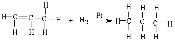<strong>In the reaction below: </strong> A) CH<sub>3</sub>CH=CH<sub>2</sub> is oxidized B) CH<sub>3</sub>CH=CH<sub>2</sub> is reduced C) CH<sub>3</sub>CH<sub>2</sub>CH<sub>3</sub> is reduced D) CH<sub>3</sub>CH=CH<sub>2</sub> is neither oxidized nor reduced