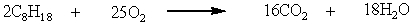 <strong>Isooctane, C<sub>8</sub>H<sub>18</sub>, a component of gasoline is a liquid at room temperature. How many moles of oxygen are required to completely react with 4 moles of isooctane? </strong> A) 50 B) 12 C) 100 D) 25
