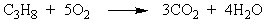 <strong>How many grams of oxygen (O<sub>2</sub>) are needed to completely react with 24.0 g of propane (C<sub>3</sub>H<sub>8</sub>) according to the equation below? </strong> A) 0.545 g B) 2.73 g C) 87.2 g D) 28.8 g