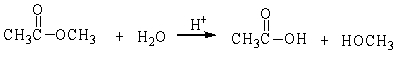 In the following reaction, how many grams of water are needed to completely hydrolyze 30.8 g of the ester?