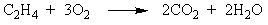 <strong>Ethene, C<sub>2</sub>H<sub>4</sub>, burns in air according to the equation below. What is the theoretical yield (in grams) of CO<sub>2</sub> when 3.24 g of C<sub>2</sub>H<sub>4 </sub>are reacted with 4.83 g of O<sub>2</sub>? </strong> A) 3.24 g B) 9.72 g C) 0.151 g D) 4.43 g