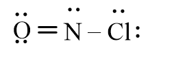 <strong>Which of the following represents the correct line-bond structure of nitrosyl chloride (ONCl)? In this molecule, nitrogen is the central atom.</strong> A) B) C) D)