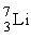 <strong>An isotope of lithium contains 3 protons and 4 neutrons. What is the correct notation for this lithium isotope?</strong> A) B) C) D)