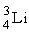 <strong>An isotope of lithium contains 3 protons and 4 neutrons. What is the correct notation for this lithium isotope?</strong> A) B) C) D)