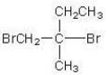 <strong>Which of the following structures is correct for 1,2-dibromo-2-methyl butane?</strong> A) B) C) D)