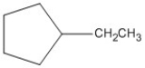 <strong>Which of the following is the correct structure for 1-ethylcyclopentane?</strong> A) B) C) D)