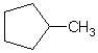 <strong>Which of the following is the correct structure for 1-ethylcyclopentane?</strong> A) B) C) D)