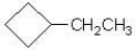 <strong>Which of the following is the correct structure for 1-ethylcyclopentane?</strong> A) B) C) D)