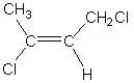 <strong>Which of the following is cis-2,3-dichloro-2-butene?</strong> A) B) C) D)