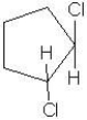 <strong>What is the correct name for the following structure? </strong> A)Dichlorocyclopentane B)Cis-dichlorocyclopentane C)1,2-dichlorocyclopentane D)Trans-dichlorocyclopentane