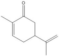 Identify the chiral carbon atom in carvone:   