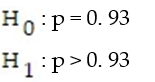 <strong>The null and alternative hypotheses are given. Determine whether the hypothesis test is left-tailed, right-tailed, or two-tailed and the parameter that is being tested. - </strong> A) Left-tailed, p B) Right-tailed, C) Right-tailed, p D) Left-tailed,