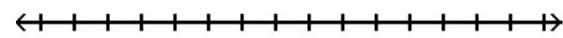  Graph the solution on a number line, and express it in interval notation. - \frac{x}{2}+5 \leq 10    