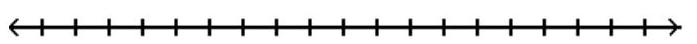 Graph the solution on a number line, and express it in interval notation. - 1 \leq 2 x-3 \leq 9