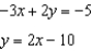 <strong>Solve the system of equations by substitution. - </strong> A) B) C) D) E) None of these