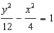 <strong>For all the hyperbolas in these questions the center of the hyperbola is (0, 0). The vertex is ( 0, -2) , the focus is (0, 4) , and the transverse axis is x= 0 . -Write the equation of the hyperbola.</strong> A) B) C) D) E) None of these