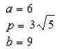 <strong>For all the hyperbolas in these questions the center of the hyperbola is (0, 0) . The foci of a hyperbola are (-9, 0) and (9, 0) , and the vertex is ( -6, 0) . -Identify a, p, and b.</strong> A) B) C) D) E) None of these