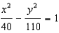 <strong>For all the hyperbolas in these questions the center of the hyperbola is (0, 0) . Use the equation of a hyperbola to answer the questions. Do not round irrational coordinates. -Identify the foci.</strong> A) B) C) D) E) None of these