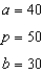 <strong>For all the hyperbolas in these questions the center of the hyperbola is (0, 0) . -The foci of a hyperbola are And , and the vertices are and . Identify a, b, and p.</strong> A) B) C) D) E) None of these