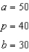 <strong>For all the hyperbolas in these questions the center of the hyperbola is (0, 0) . -The foci of a hyperbola are And , and the vertices are and . Identify a, b, and p.</strong> A) B) C) D) E) None of these