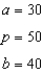 <strong>For all the hyperbolas in these questions the center of the hyperbola is (0, 0) . -The foci of a hyperbola are And , and the vertices are and . Identify a, b, and p.</strong> A) B) C) D) E) None of these