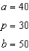 <strong>For all the hyperbolas in these questions the center of the hyperbola is (0, 0) . -The foci of a hyperbola are And , and the vertices are and . Identify a, b, and p.</strong> A) B) C) D) E) None of these