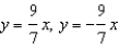 <strong>For all the hyperbolas in these questions the center of the hyperbola is (0, 0) . -For the hyperbola write the equations of the asymptotes.</strong> A) B) C) D) E) None of these