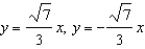 <strong>For all the hyperbolas in these questions the center of the hyperbola is (0, 0) . -For the hyperbola write the equations of the asymptotes.</strong> A) B) C) D) E) None of these