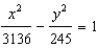 For all the hyperbolas in these questions the center of the hyperbola is (0, 0) . -For the hyperbola write the equations of the asymptotes.