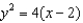 <strong>Write the equation of the parabola with the given vertex, point on the parabola, and axis of symmetry. -Vertex ; point ; </strong> A) B) C) D) E) None of these