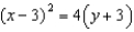 <strong>Write the equation of the parabola with the given vertex, point on the parabola, and axis of symmetry. -Vertex ; point ; </strong> A) B) C) D) E) None of these