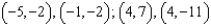 <strong>The center of an ellipse is (4, -2) . The major axis is vertical, and the distance between the vertices on the major axis is 18. The minor axis is horizontal, and the distance between the vertices on the minor axis is 10. Identify the vertices.</strong> A) B) C) D) E) None of these