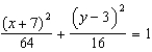 <strong>Use the equation -Rewrite the equation of the ellipse in standard form.</strong> A) B) C) D) E) None of these