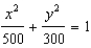 <strong>The Mormon Tabernacle in Salt Lake City is an ellipse that is 250 feet by 150 feet. If the center is and the major axis is horizontal, write an equation in standard form that is a model of this ellipse.</strong> A) B) C) D) E) None of these