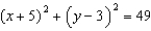 <strong>Rewrite the equation of the circle in standard form.</strong> A) B) C) D) E) None of these