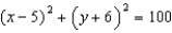 <strong>Write the equation in standard form of the circle with center and passing through the point </strong> A) B) C) D) E) None of these
