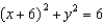 <strong>The radius of the outer edge of a semi-circular window is 6 in. Write an equation that is a model of this window. Assume the origin is at the lower left corner of the window. </strong> A) B) C) D) E) None of these