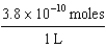 <strong>The pH of a solution is 9.4. Find the hydronium ion concentration in moles per liter. Use scientific notation and round the mantissa to the nearest tenth.</strong> A) B) C) D) E) none of these