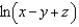 <strong>Rewrite the expression as a single logarithm and simplify. - </strong> A) B) C) D) E) None of these