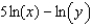 <strong>Rewrite the expression as a single logarithm. - </strong> A) B) C) D) E) None of these