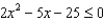 Use a number line graph to represent the solutions to the given quadratic inequalities. -