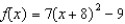 Write the equation of the axis of symmetry of the following function.