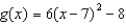 Identify the vertex of the graph of the following function.