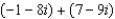 For the following expressions perform the indicated operations and simplify. Write the answers in   form. - 