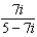 For the following expressions perform the indicated operations and simplify. Write the answers in   form. - 