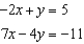 <strong>Represent the system of equations with an augmented matrix: </strong> A) B) C) D) E) none of these