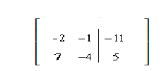 <strong>Represent the system of equations with an augmented matrix: </strong> A) B) C) D) E) none of these