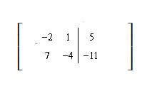 <strong>Represent the system of equations with an augmented matrix: </strong> A) B) C) D) E) none of these