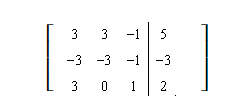 <strong>Represent the system of equations with an augmented matrix: </strong> A) B) C) D) E) none of these